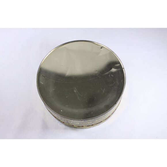 Vintage lithographed fruit cake tin, Baroque medallion decorative storage tin - Picture 10 of 10